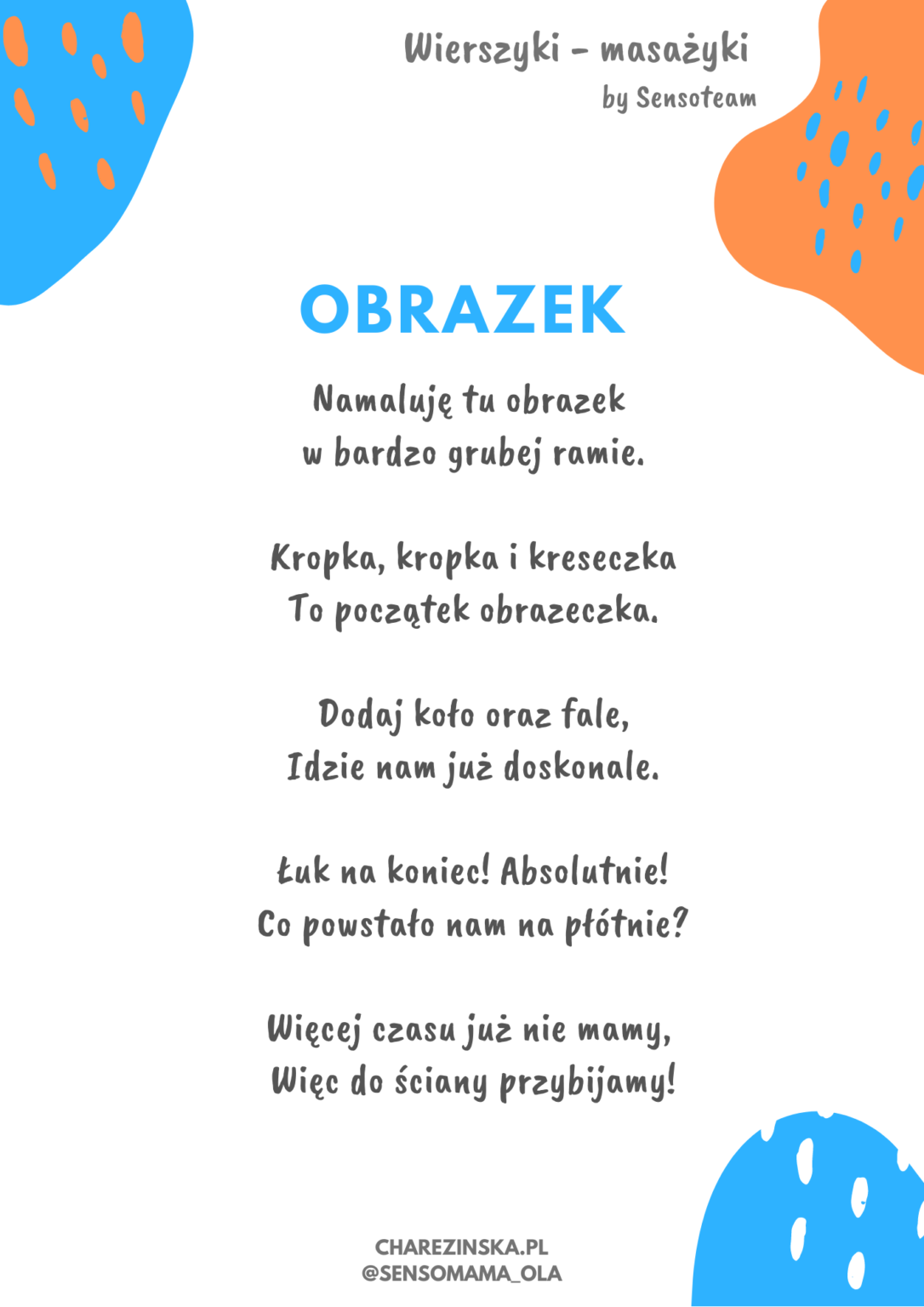 Obrazek Wierszyk-masażyk - Wspieranie Rozwoju Dzieci