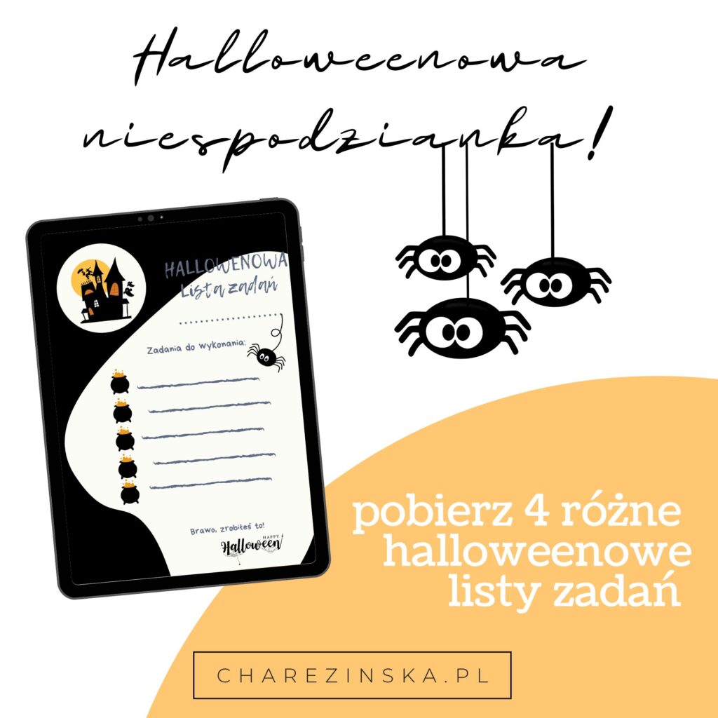 Pobierz 4 różne listy zadań na Halloween